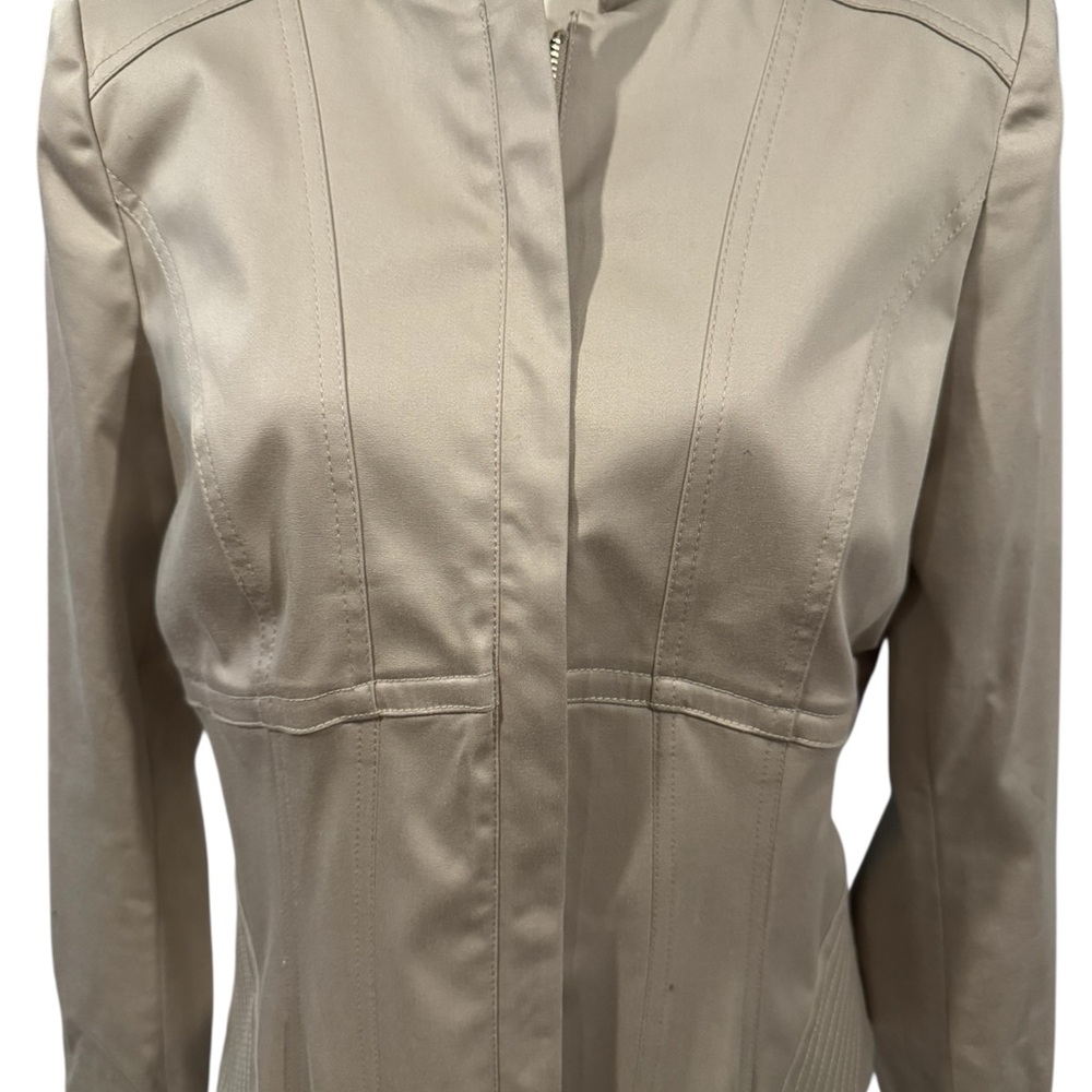 White House Black Market Light Beige  Zip Jacket